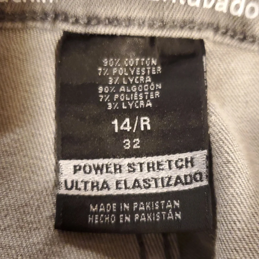 Mossimo Supply Company Moto Skinny Jeans, 14R/32, Gray